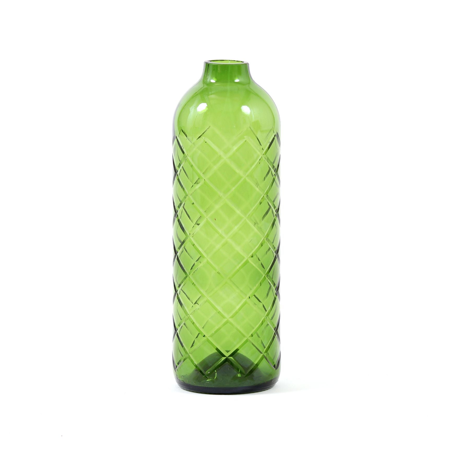 ReWineD Bottle Vase Diagonal 9.6"x2.8" , Home Objects , Vase, outdoors, planters