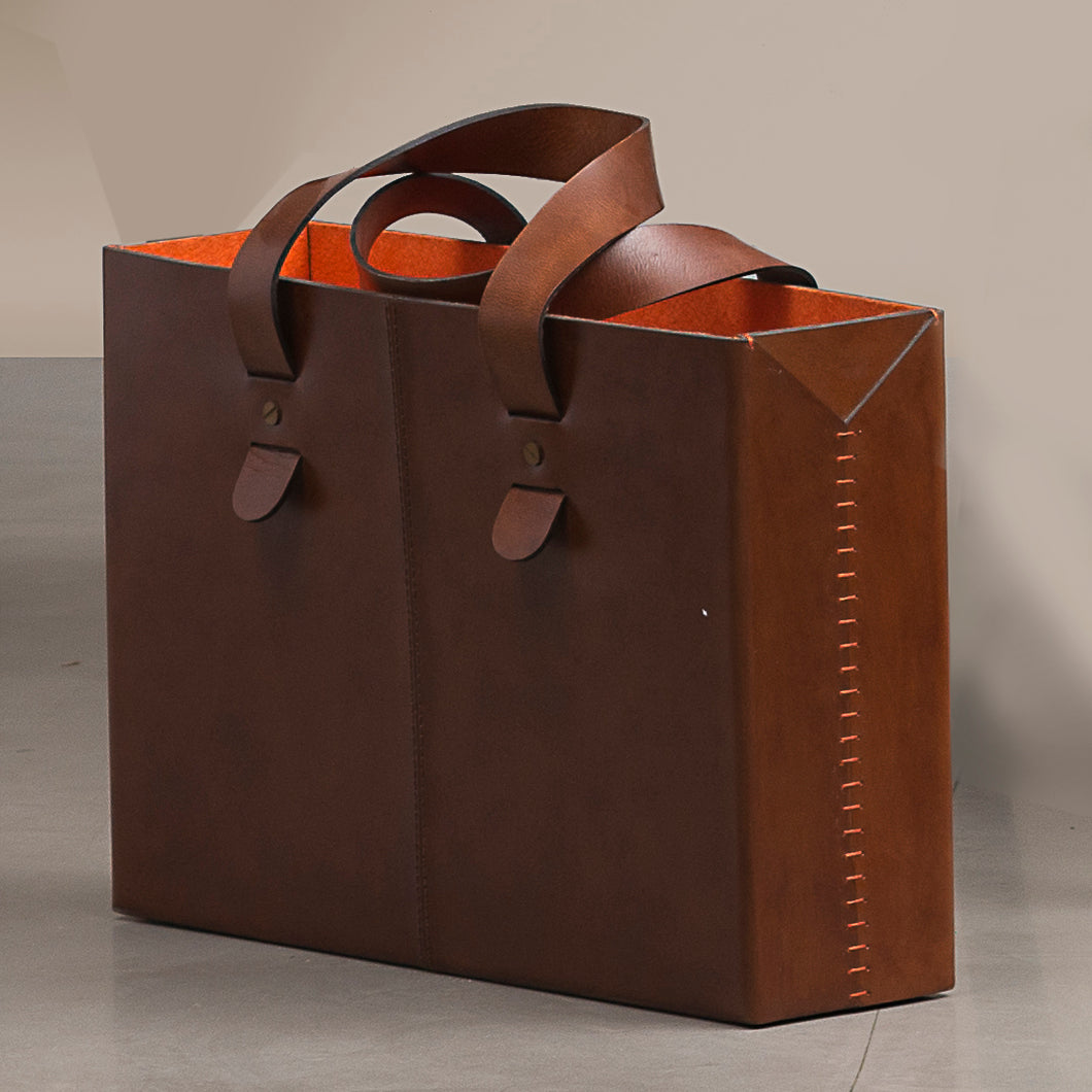 Saddle Tote 16X4X11 Wearable bag, accessory, tote bag, leather handbag, brown hand bag