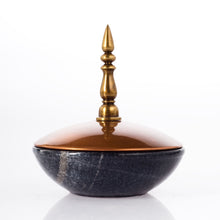 Spire collection jar L Marble Copper Cast Brass handturned Home decor Home Object table top Serving outdoors waterproof
