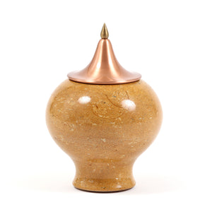 Spire collection jar Marble Copper Cast Brass handturned Home decor Home Object table top Serving outdoors waterproof, vintage jar, ancient jar