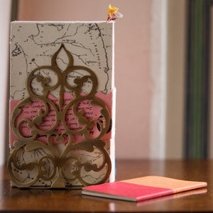 Sandook Bookend Votive Holder Stationery Desktop, book holder, ancient book holder, vintage book holder, hand crafted book holder