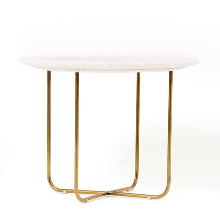 Stone Carving Table White Furniture Side Table Handcraft ancient table, vintage table