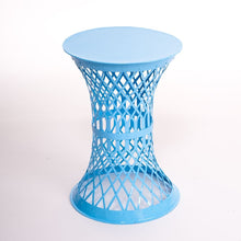 Strip Stool Metal strip weave stool furniture reuse recycle upcycle, small stool, creative stool, handcrafted stool, coloured stool