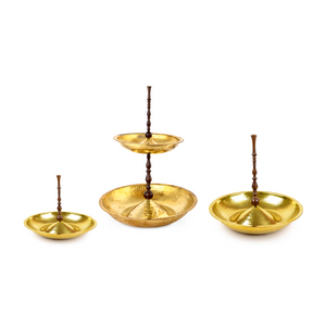 Suri Platter 2 Tier Home Objects Serving Table top Handcraft, ancient platter, vinatge platter, royal platter