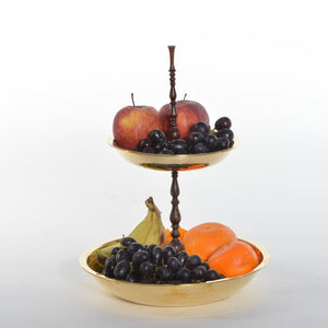 Suri Platter 2 Tier Home Objects Serving Table top Handcraft, ancient platter, vinatge platter, royal platter