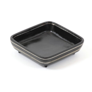Tangram Bidri Lakeer Square box play at work handcrafted in bidri minimalist art like functionality zinc copper Home object serving table top stationery desktop organizer