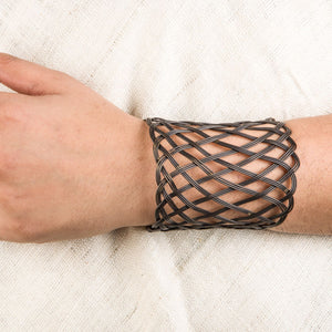 Tokri Cuff Long Ant Wearable Jewellery, hand cuff, black hand cuff, handcrafted hand cuff, bracelet