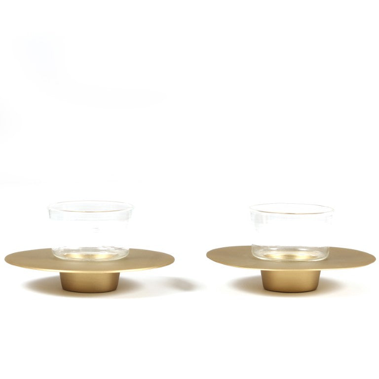 Ufo Cup Saucer Set of 2 w/ Mini Jar, Decor Dining, Glass Casting