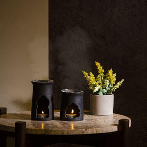 Ujjwala Oil Diffuser Boota hand thrown terracotta handcrafted table top lighting home decor