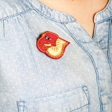 Zardozi Brooch & Rakhi: Ganesha (Elephant God) Zardozi, Velvet, Silk Thread