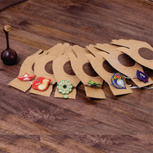 Zardozi Brooch & Rakhi: Kagaz ki Kashti (Paper Boat) Zardozi, Velvet, Silk Thread