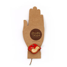 Zardozi Brooch & Rakhi: Ganesha (Elephant God) Zardozi, Velvet, Silk Thread