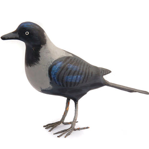 PM Crow L paper mache lightweight handpainted Accessory , Display , Table Top, kid , toy