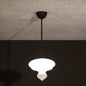 Benaras Pendant Lamp Finial ceiling lamp hanging lamp lighting handblown frosted glass, brass, and hand-turned marble, hanging light, lighting, crafted
