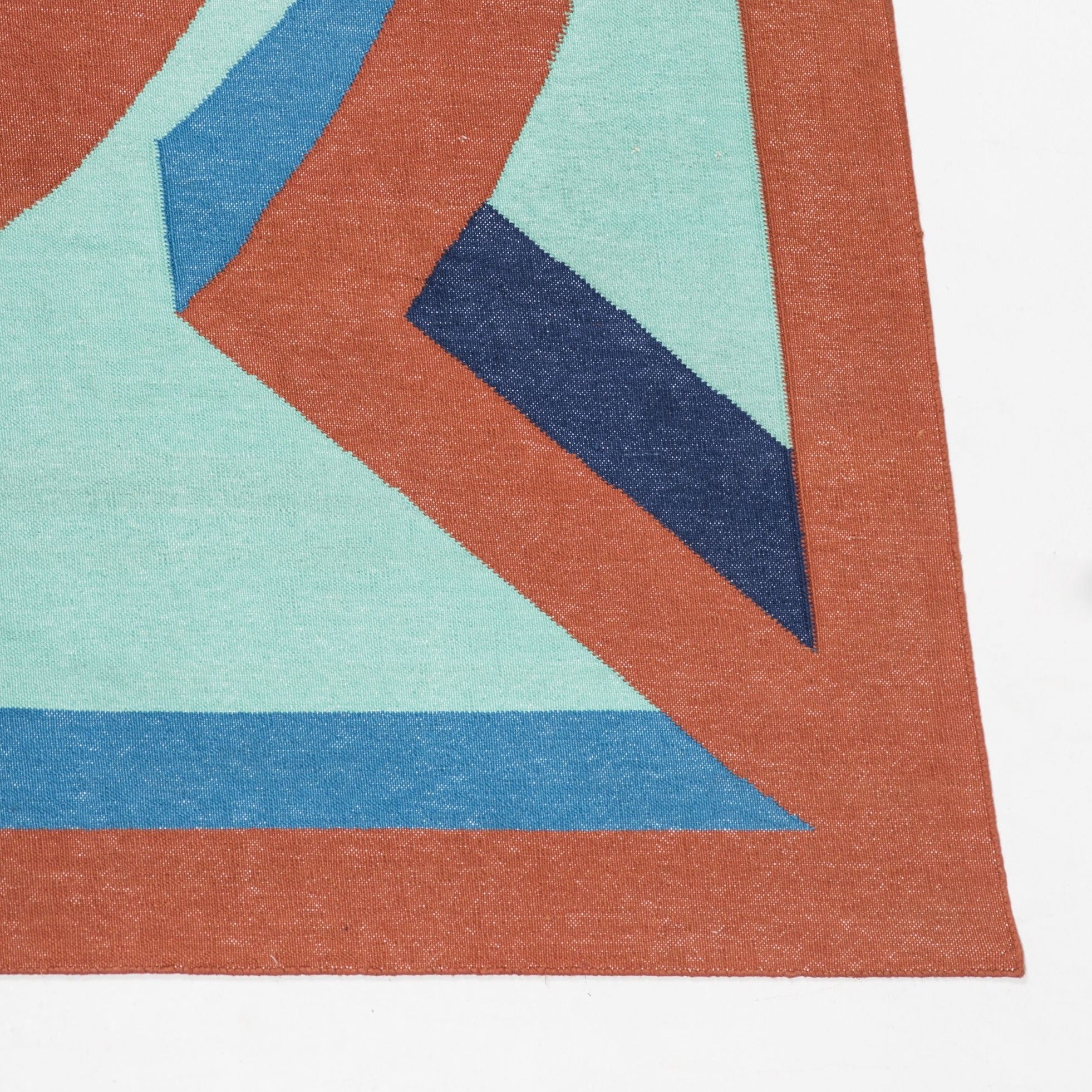 Amaze Dhurrie MANDU Round 6'x6' , Home textiles , Rugs , Carpets , Durrie weaving, handcrafted, made in India, artist