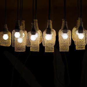 Bayaa hanging lamp pendant lamp ceiling lamp weaving lamp handcrafted handweaved brass metal mesh lamp, hanging lamp, lighting, decor