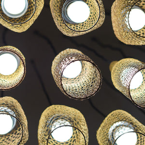 Bayaa hanging lamp pendant lamp ceiling lamp weaving lamp handcrafted handweaved brass metal mesh lamp, hanging lamp, lighting, decor