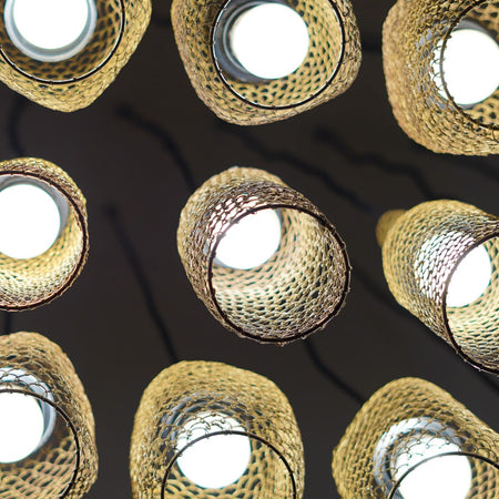 Bayaa hanging lamp pendant lamp ceiling lamp weaving lamp handcrafted handweaved brass metal mesh lamp, hanging lamp, lighting, decor