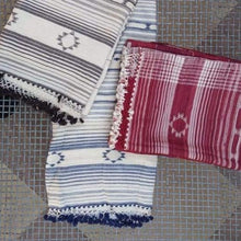 Saree Tussar Silk Weaving Border White 45"X246" Wearable Accessory, shawl, stole, woolen stole, handcrafted stole